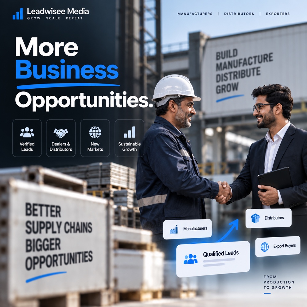 Leadwise B2B campaign creative: verified leads, bigger opportunities, better supply chains