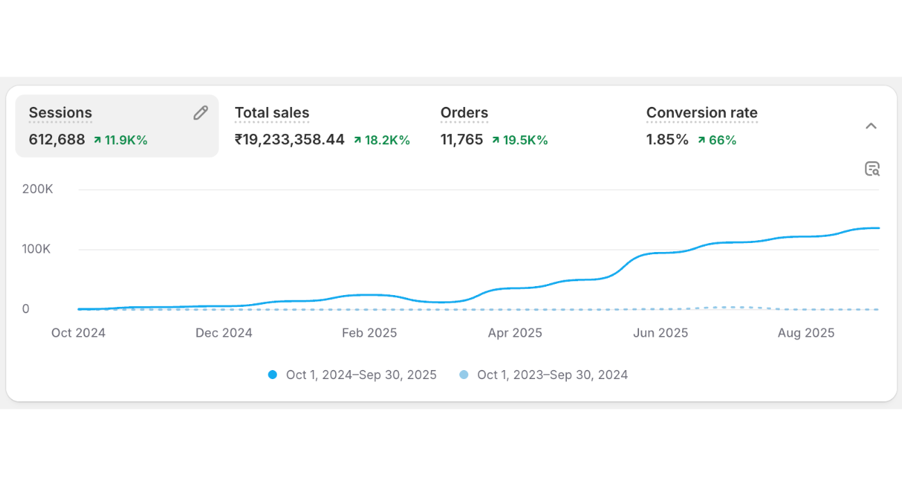 Shopify analytics dashboard
